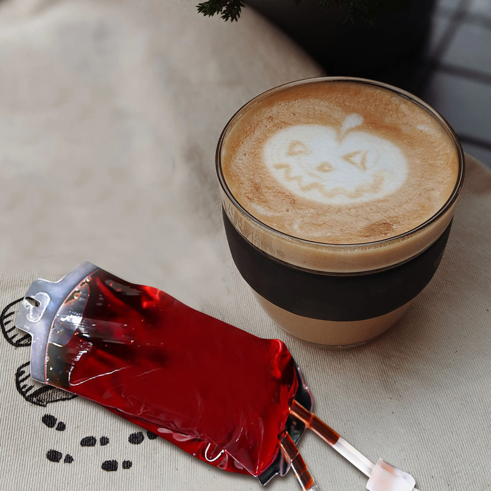 10 pçs festa de halloween malotes selados recipientes de bebida leve festival suprimentos malotes de sangue