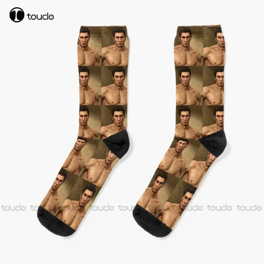 Big Kiryu Majima Goro Yakuza Ryu Ga Gotoku Socks For Men Personalized Custom Unisex Adult Teen Youth Socks 360° Digital Print