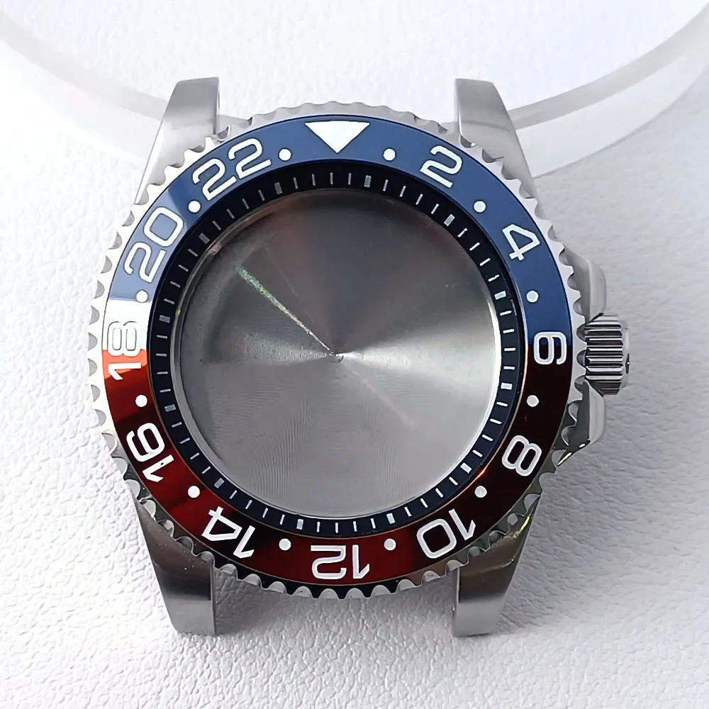 40.5mm High quality Silvery gold/rose GMT case with chapter ring stainless steel waterproof accessories NH34 NH35 NH36 movement