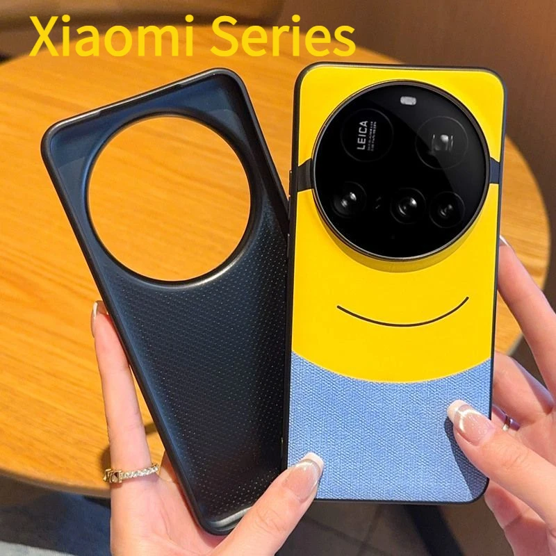 

Plain Leather Cartoon Phone Case for Xiaomi15Ultra/14/13/12Ultra Premium Protective cover