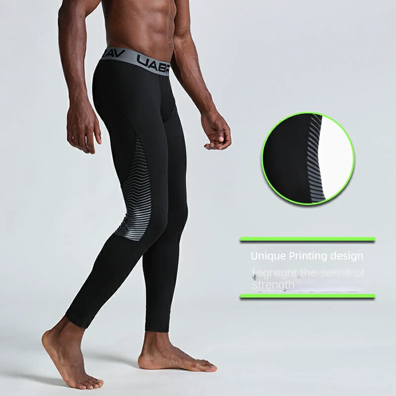 Men's Training Compression Base Quick-drying Basketball Sports Pants High Elastic Running Yoga Fitness Pants Trousers