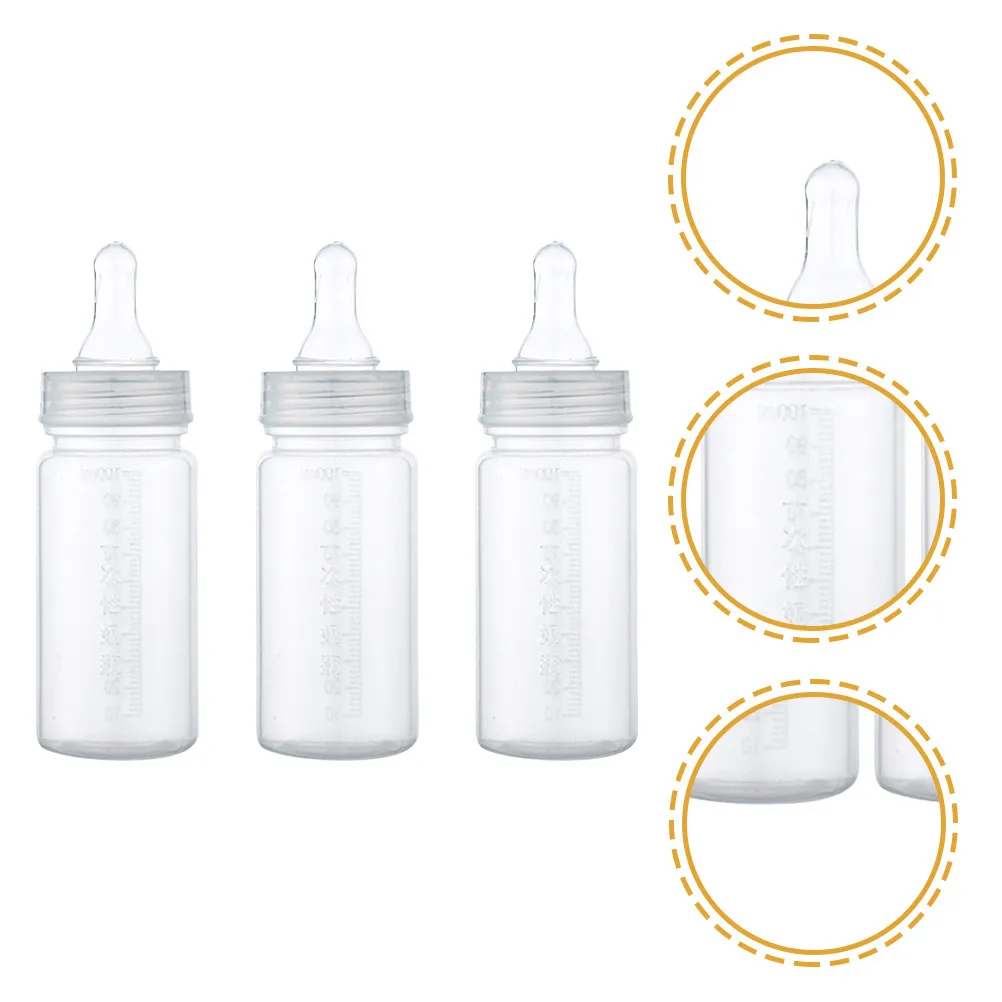 

4Pcs Disposable Baby Bottles Newborn Milk Bottle with Measurement Scale for Infants Heat Resistant Leak Proof Portable Nursing