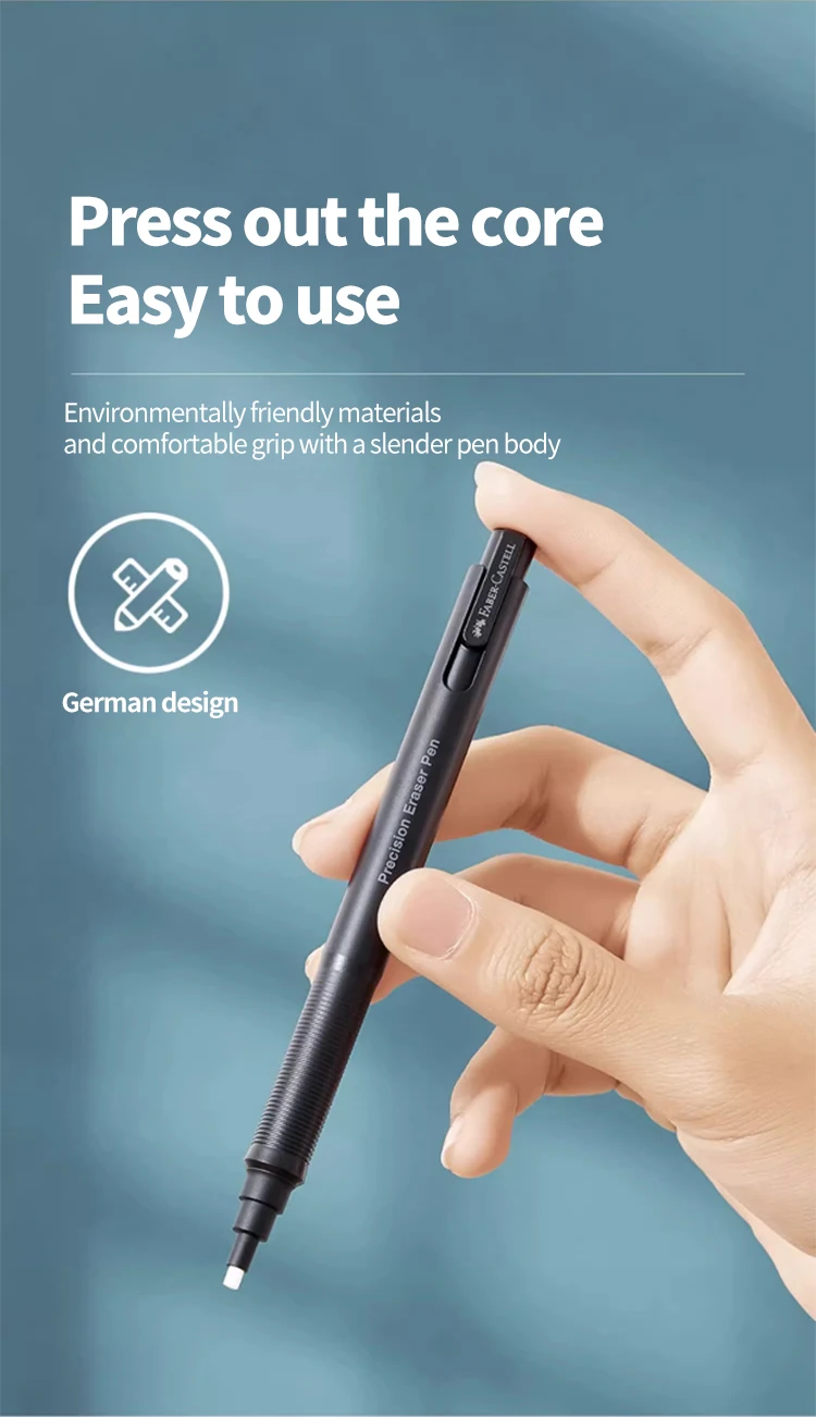 Faber-Castell Radiergummi, einziehbarer automatischer Bleistift, Gummi, hochpräziser Bleistift-Radiergummi, Korrekturwerkzeuge, Schule, Büro, Schreibwaren – Detail 10