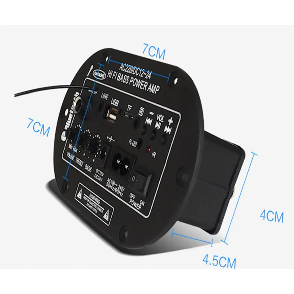 Digital Amplifier Board Subwoofer Adjustable Sound Effects Bluetooth Car Power Amp for All Vehicles