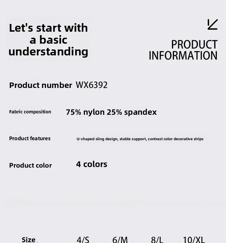 Size chart and fit details