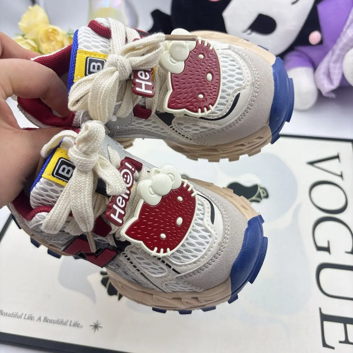 サンリオハローキティスポーツシューズ子供春秋カジュアルスニーカーアニメテニスシューズ女の子バスケットシューズファッションランニングシューズ