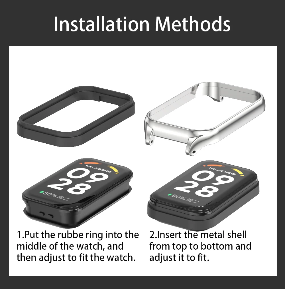 Für Xiaomi Smart Band 9 Active Strap Smart Armband Mi Band 9 Active Strap Metall Edelstahl Ersatz Handgelenk Armband – Detail 3