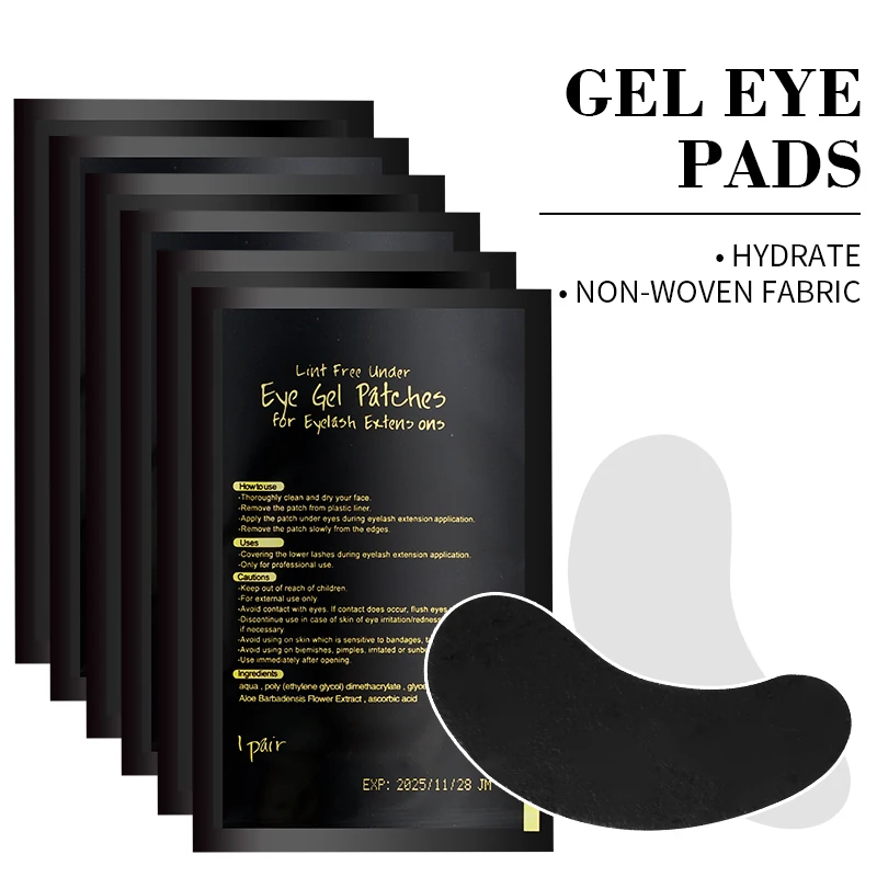 50 pairs of black eye patches ultra-thin isolation eye patches special under eye patches for eyelash extension supplies