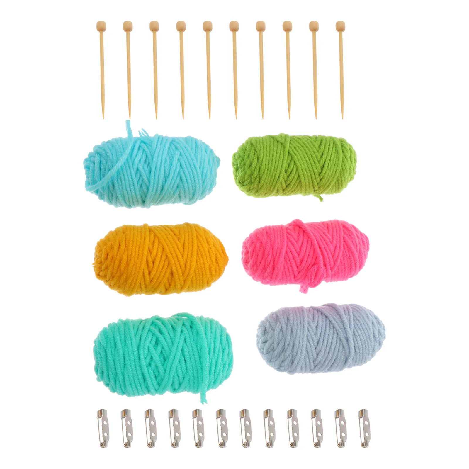 

1Set Wood Knitting Needles for Brooch Crafting Lightweight Polished Smooth Edges Reduces Wool Wear DIY Knitting Supplies Weaving