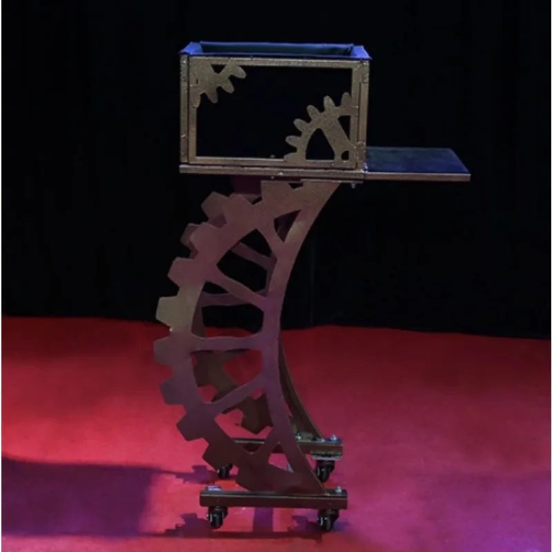 Industrial Magic Table for Magicians – Folding Portable Table with Mat, Wheels & Storage, Stage & Close-Up Props Magic Tricks