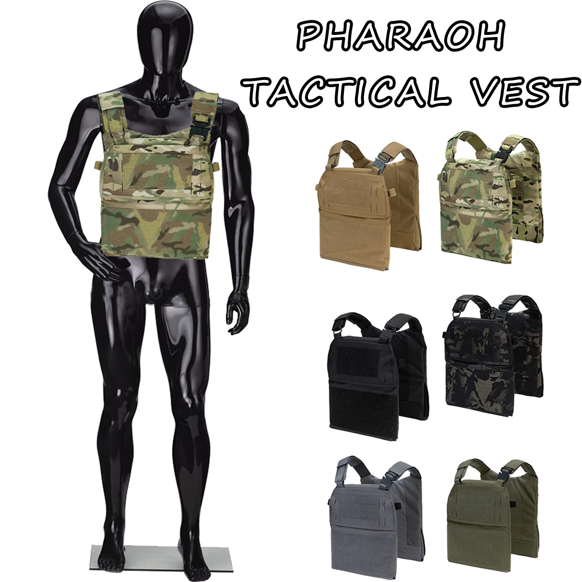 

FCPC V5 Tactical Airsoft Adaptive Vest for Men 1:1 Training Lightweight Matte fabric Vests for Combat Hunting Shooting CS