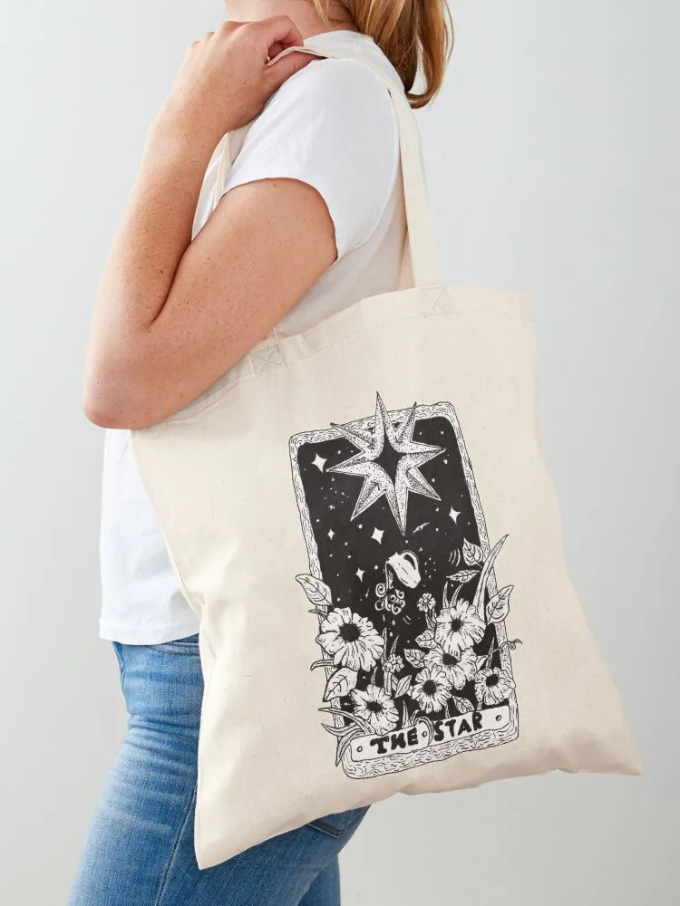 

The Star Tarot Card Tote Bag Canvas shopper bag woman personalized tote free delivery bags