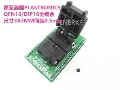 16QN50K23030 QFN16-Körper, 3 x 3 mm Rastermaß, 0,5 mm IC-Prüfsitz, Prüfstand, Prüfsockel, Programmiersitz