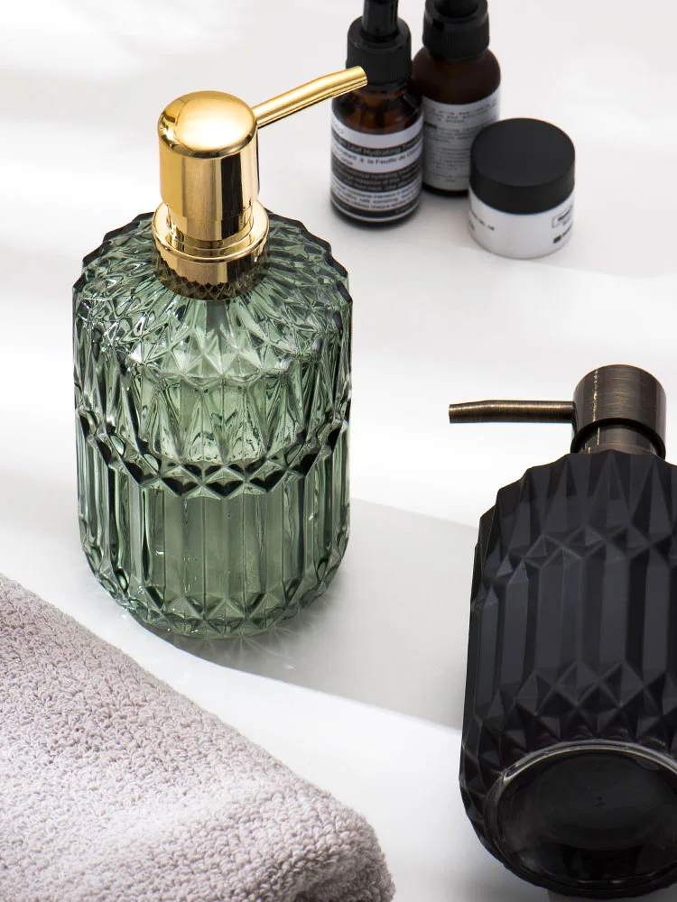 390ml Przenośny szklany dozownik mydła do dezynfekcji rąk Akcesoria łazienkowe Szampon w płynie Butelka na balsam