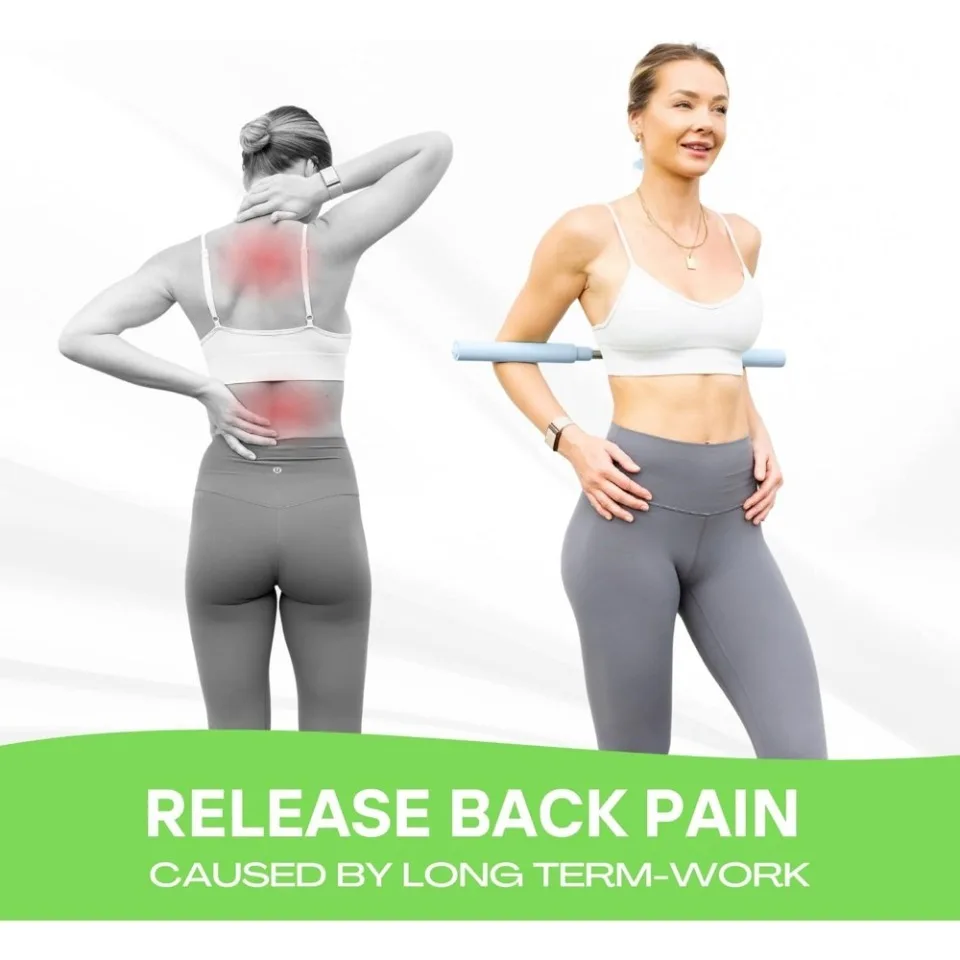 Posture Corrector Yoga Cross Stick - Back Pain Relief for Men Women - Back Stretcher and Straightener for Upper and Lower Back