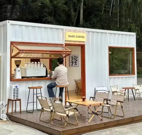 Pre-fabricated Portable Steel Container Bars & Coffee Shops For Hotel And Home Bar Use Modern Flat Pack Design Container Home