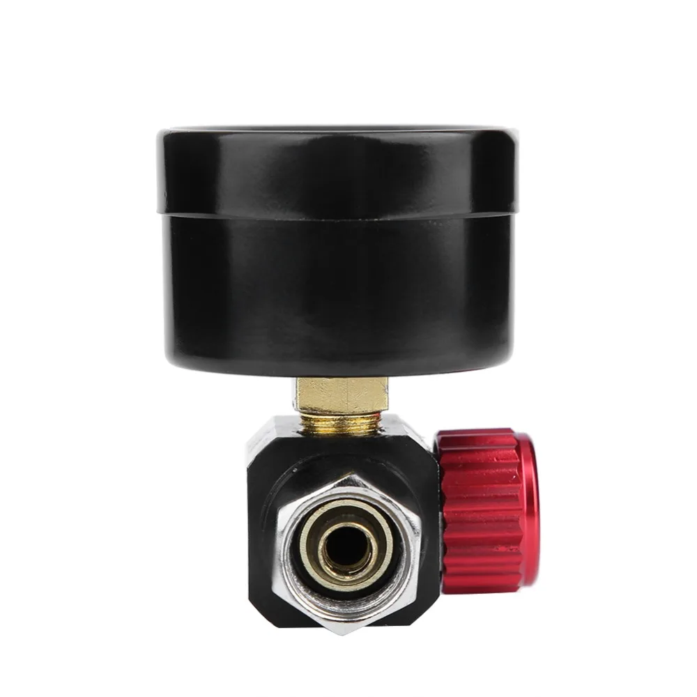 1/4 Inch BSP Auto Spray Gun Air Regulator Metal and Plastic With Pressure Gauge Spray Gun Pressure Gauge Triple Scale Gauge Mini