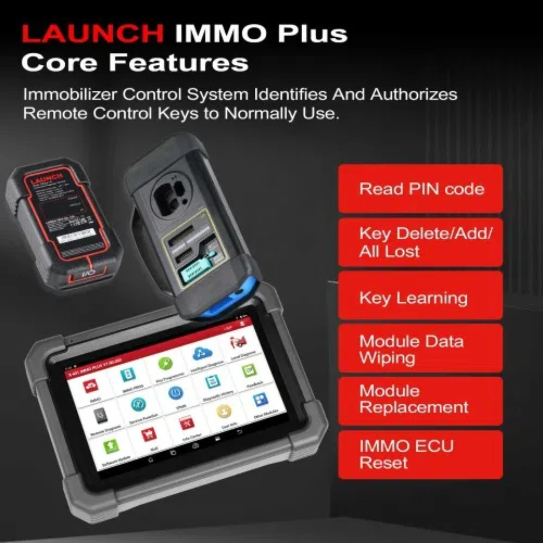 2024 Launch X431 IMMO plus Key Programmer 3-in-1 IMMO Clone Diagnostics Functions Global Version