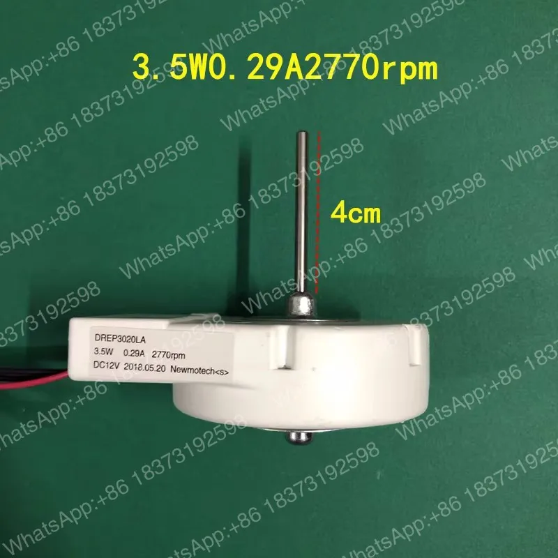 2 uds. para motor de ventilador de refrigeración de refrigerador DREP3020LA 3,5 W 0,29 A 2770 rpm DC12V