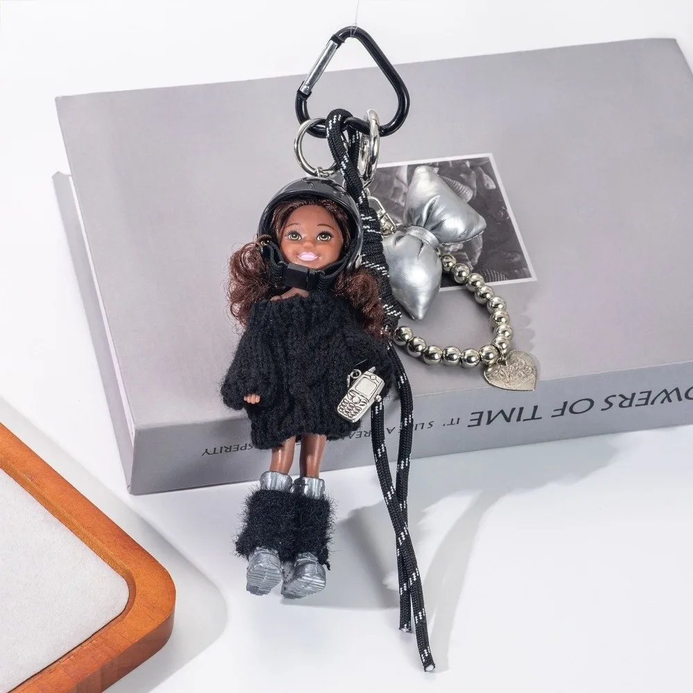 Cute Hanging Ornament Pendant DIY Change Clothes Cute Design Keychain African Black Skin Bag Accessories Keychain Use