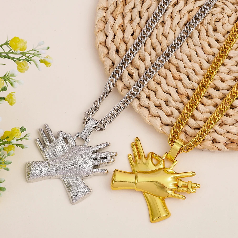 Lamin Yamal Celebration Gesture Pendant Necklace 18K Gold Pendant Unisex Souvenir Accessory