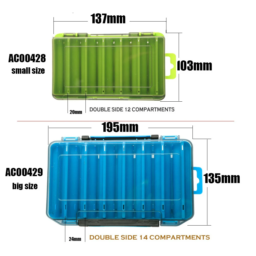

Portable Fishing Tackle Box Plastic Accessories Organizer Bait Box Storage Tool Hook Box For Carp Fishing Goods