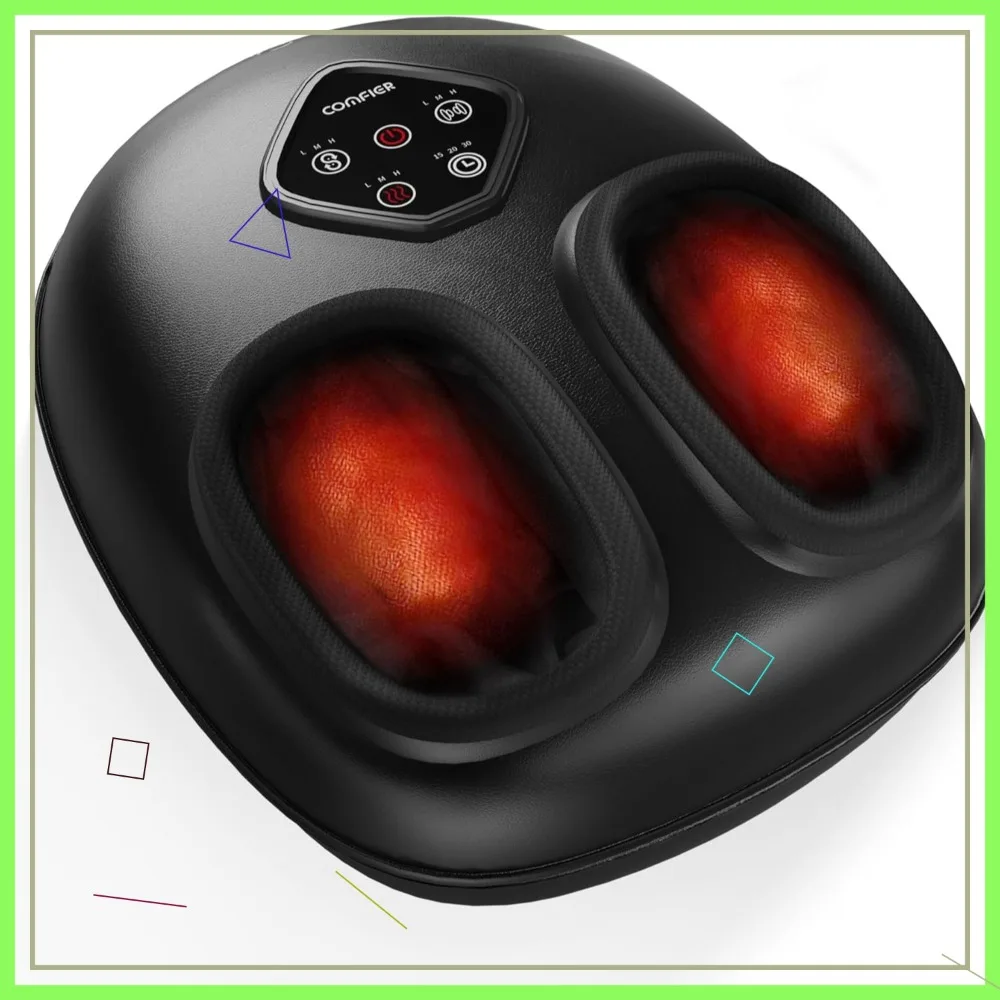 

Foot Massager with Heat, Shiatsu Kneading & Compression for Plantar Fasciitis & Neuropathy Pain, Fits up to Size 14