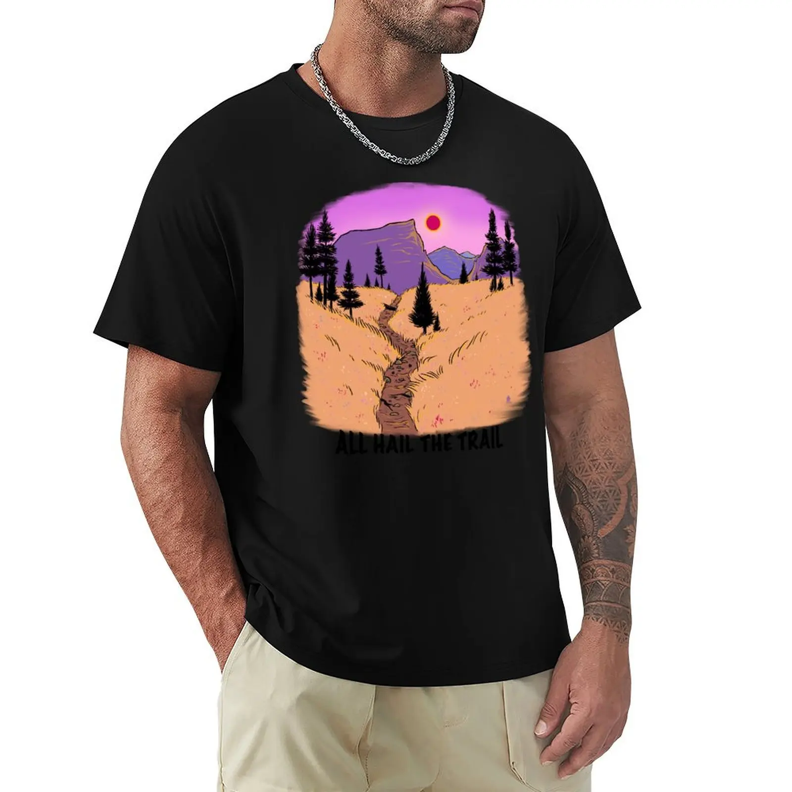All Hail the Trail T-Shirt Running Gym Short Sleeve Sports Tee