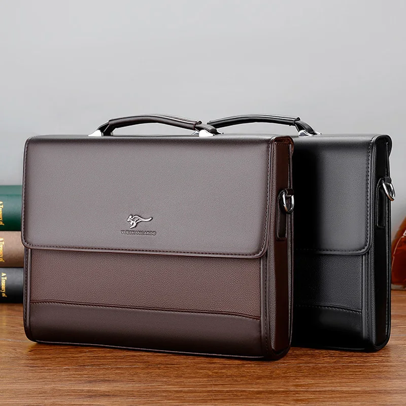 Bolsos de mano para hombre, maletín de mano de piel sintética, bolso de hombro de negocios para hombre, bolsos para ordenador portátil de marca 2023, organizador para documentos