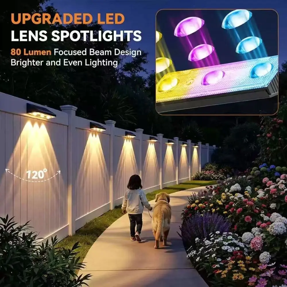 No Drill Solar Outdoor Wall Light Waterproof Solar Powered Solar Wall Washer Light No Drilling Self Stick Solar Wall Lamp Patio