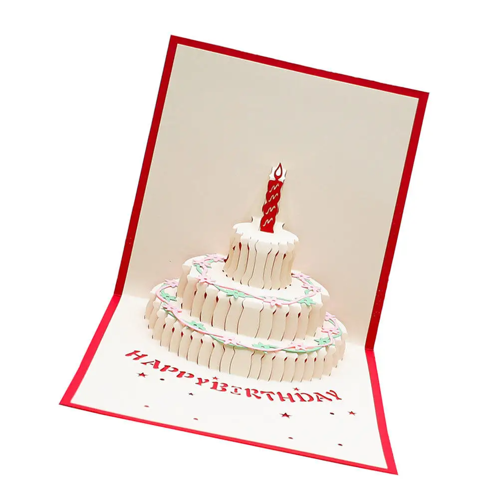 3D Pop-Up Birthday Greeting Cards Set – Handmade Paper Craft for Kids, Friends, Family & Loved Ones (2 pcs)