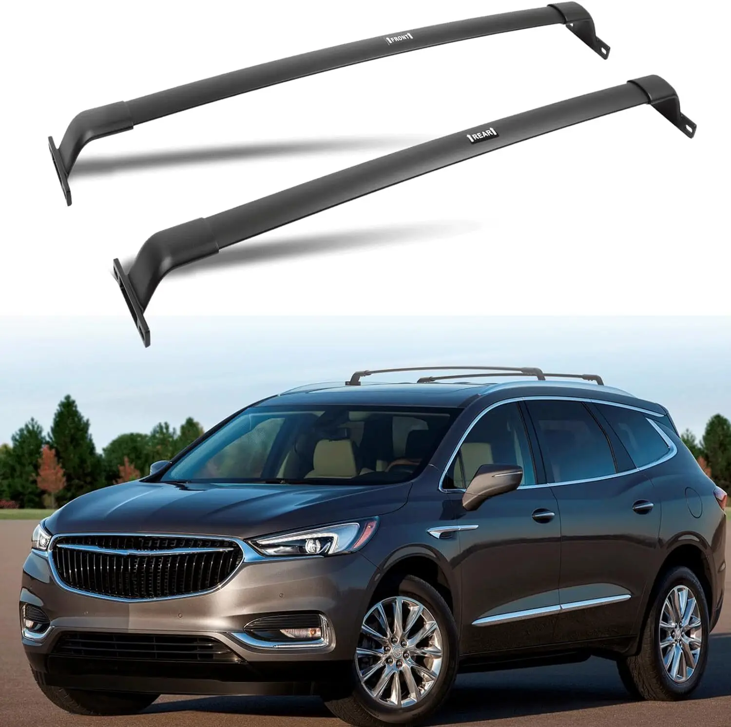 

Поперечные перекладины багажника на крышу, подходящие для Buick Enclave 2018-2024, черные поперечины для багажа