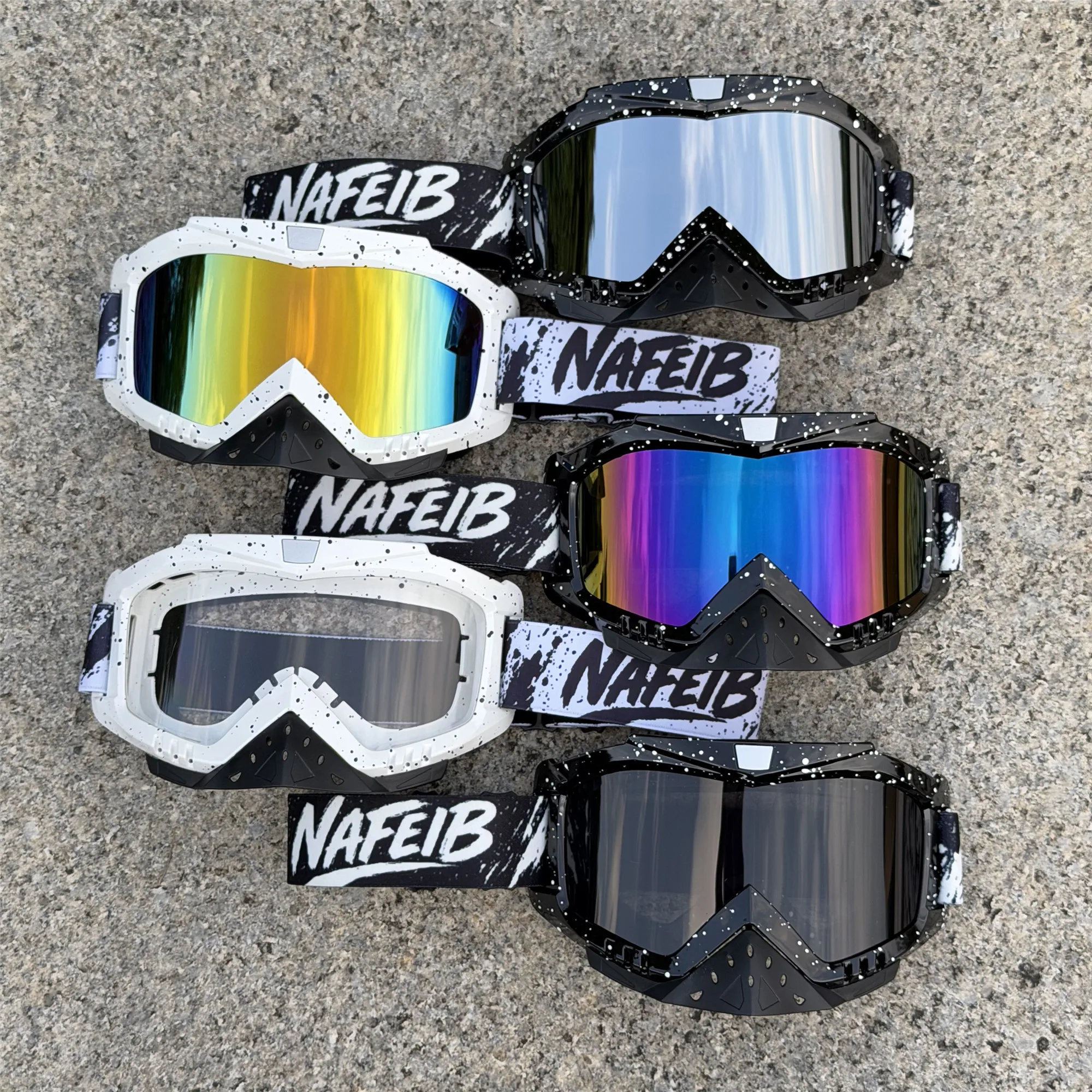 Protective Glasses Motorcycle Helmet Outdoor Sports Windproof Dustproof Eye Glasses Ski Snowboard Goggles Motocross Riot Contr