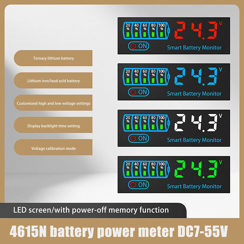 3S-14S DC7-55V Battery Level Indicator 12V 24V 36V 48V 18650 Lipo Lithium Battery Capacity Board Voltage Battery Charging Tester