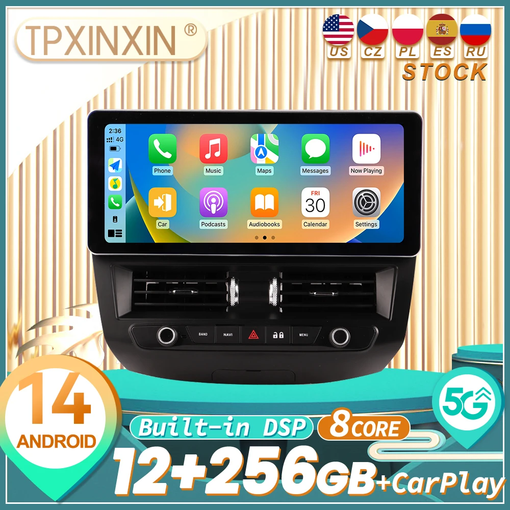 Para Ford Focus 2012 2013 2014 2015, Rádio de Carro Android Auto Carplay, Player Multimídia Automotivo com Navegação GPS