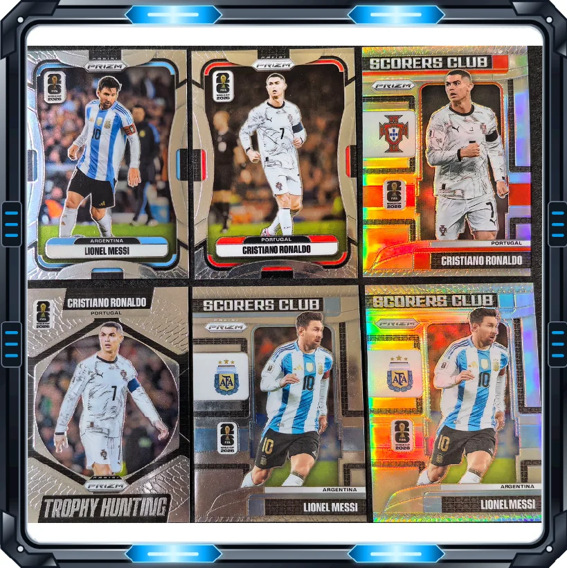 Official Panini 2026 FIFA World Cup Prizm Soccer Card Cristiano Ronaldo Lionel Messi Art Parallel Collectible Fan Gift