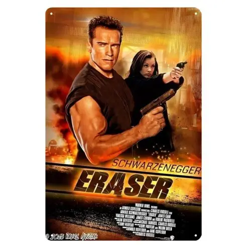 Eraser arnold schwarzenegger Movie Metal Poster Tin Sign - 20x30cm Plate sign