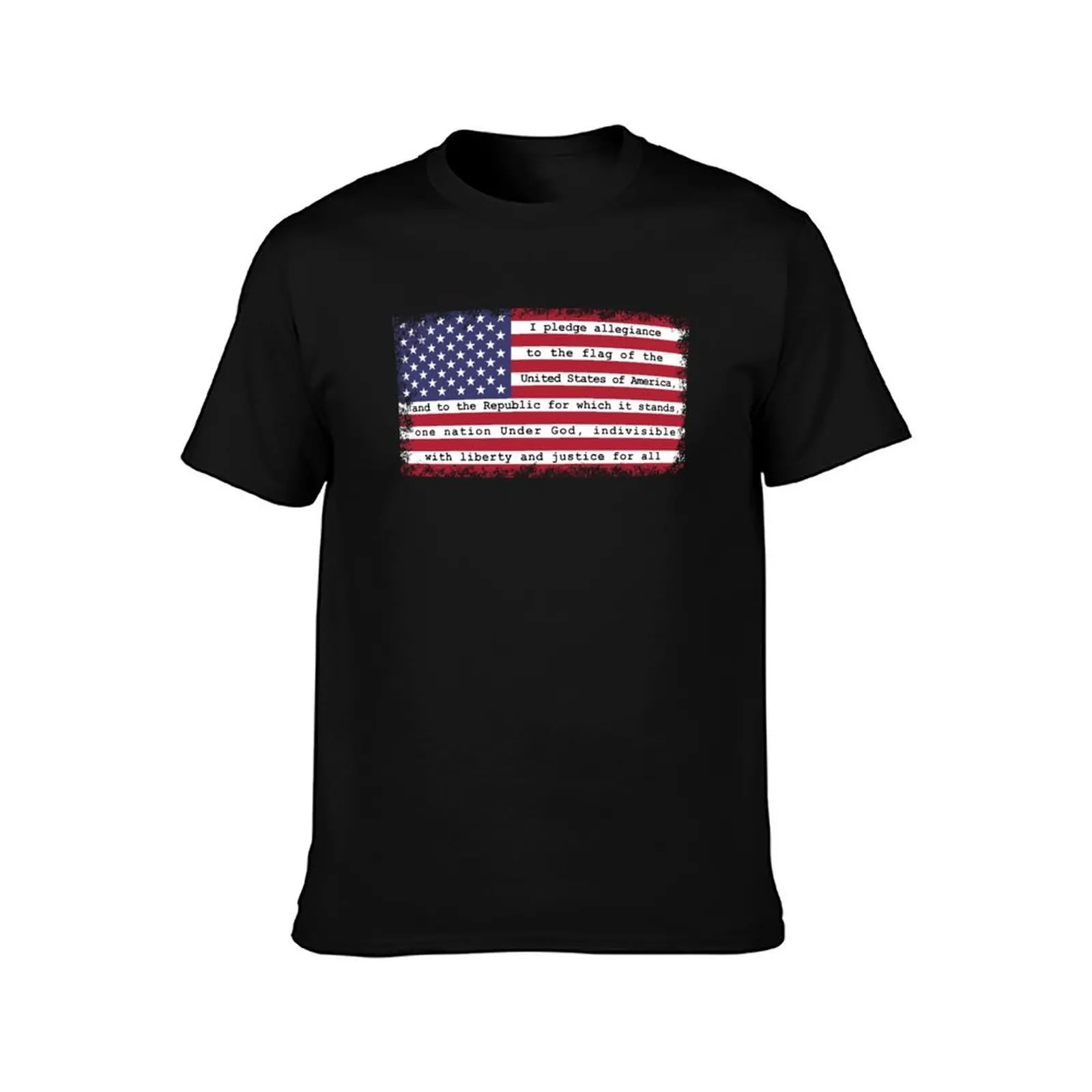 I pledge allegiance to the flag of the United States of America T-Shirt t shirts for man cotton soft T-Shirt