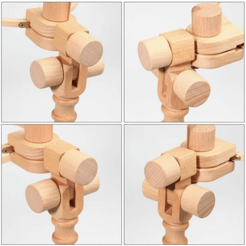 Rotatable Holder Wood Wood Rotary Hoop Holder Portable Embroidery Hoops Stand Embroidery Holder Stable Cross Stitch Rack