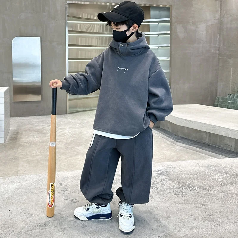 

2025 Lasted Spring Autumn Outfits Plus Size Sportwear Holiday Outfit Children Boys Sweatshirts +Pants Kids Suits 2PCS/Set Cotton