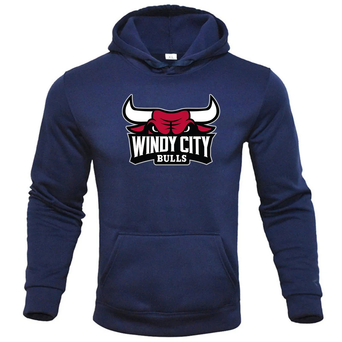 Chicago Bulls Team Logo Printed Men\'s Brushed Hoodie Sports Casual Fashion Men\'s Spring and Autumn Men\'s Pullover Loose Street T