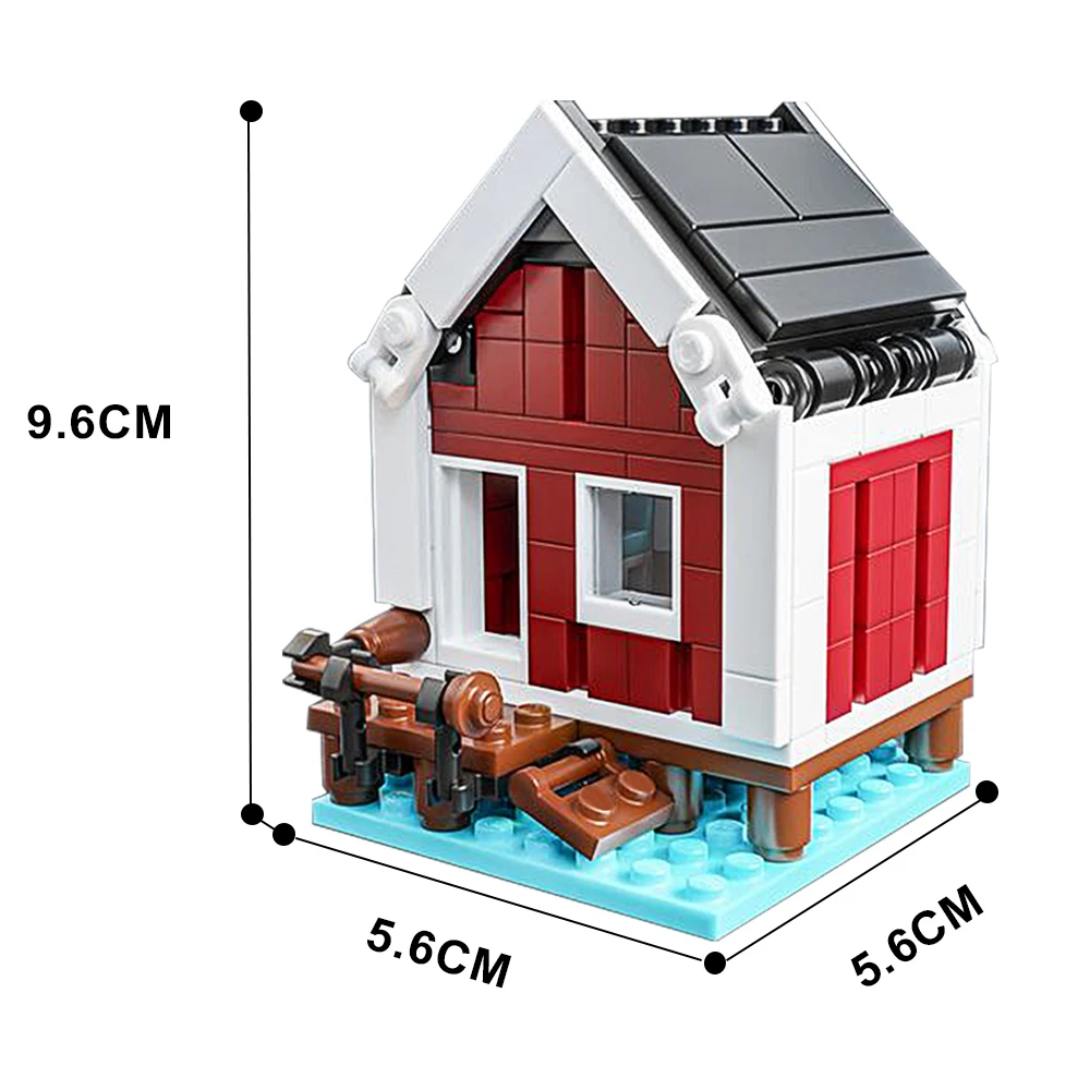 Gobricks Mộc Mini Dạo Phố Xem Tiểu Khối Xây Dựng Kiến Trúc Ngôi Nhà Gạch Làng Đồ Chơi Dành Cho Trẻ Em Quà Tặng Sinh Nhật