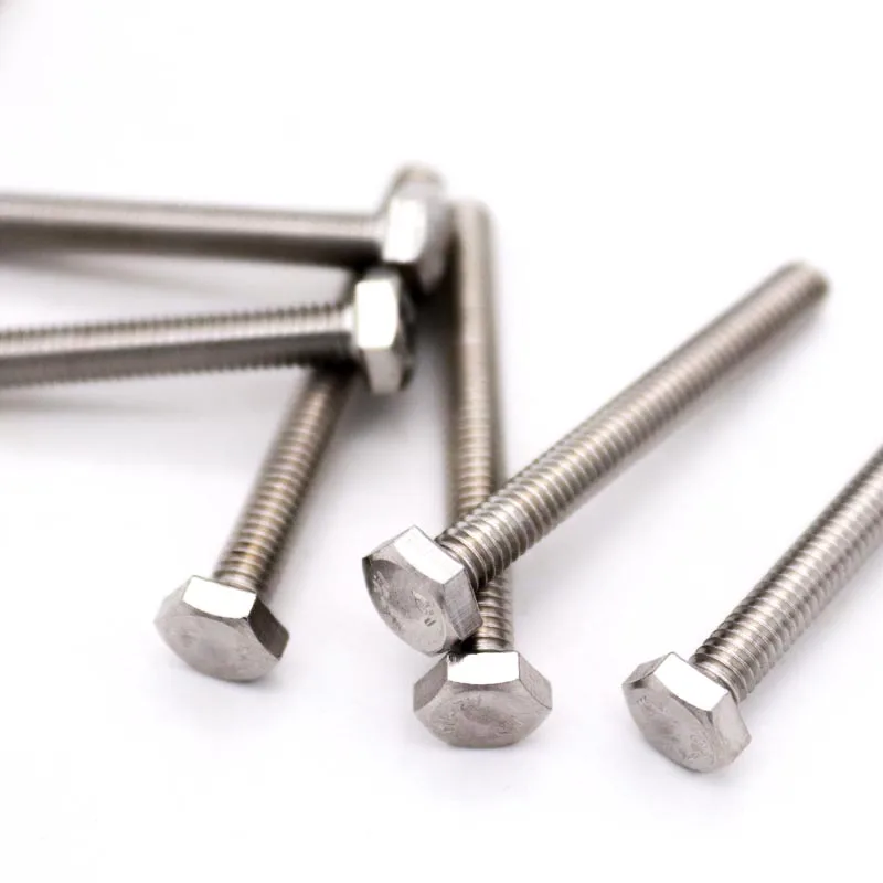 Weiyi M5 M6 M8 M10 M12 M14 M16 A2-70 304 Stainless Steel Din933 External Hex Screw Outer Hexagon Bolt Lengthen Thread 30-250mm