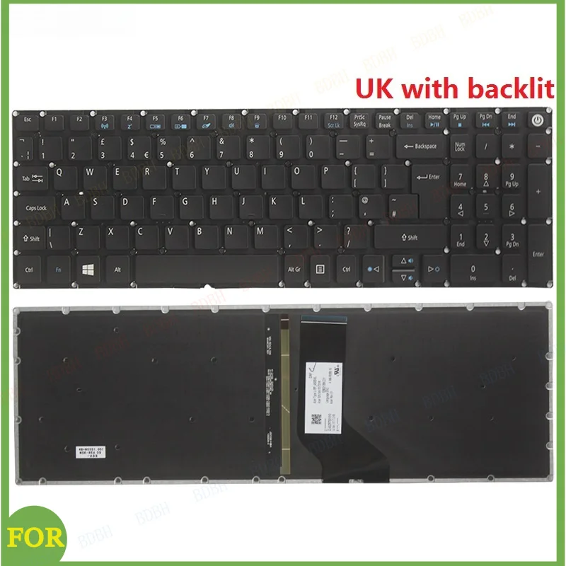 for Acer Aspire ES1-523 ES1-532 ES1-533 ES1-572 V15 VN7-572G VN7-592G Russian/US/UK/Spanish/Latin/German/Italy laptop Keyboard