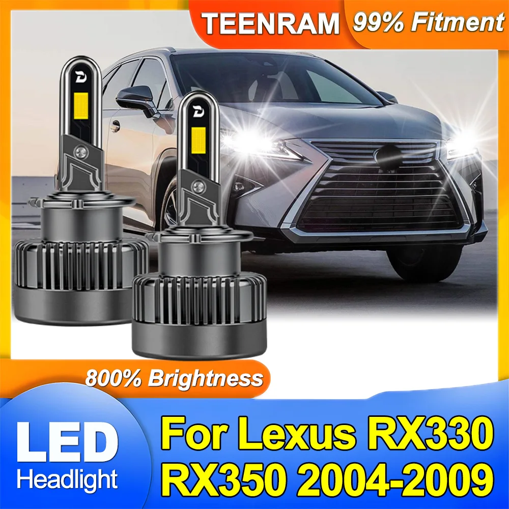 

2PCS Super Bright D2S LED Headlight Bulbs LED Car Lights 50000LM Auto Lamps For Lexus RX330 RX350 2004 2005 2006 2007 2008 2009