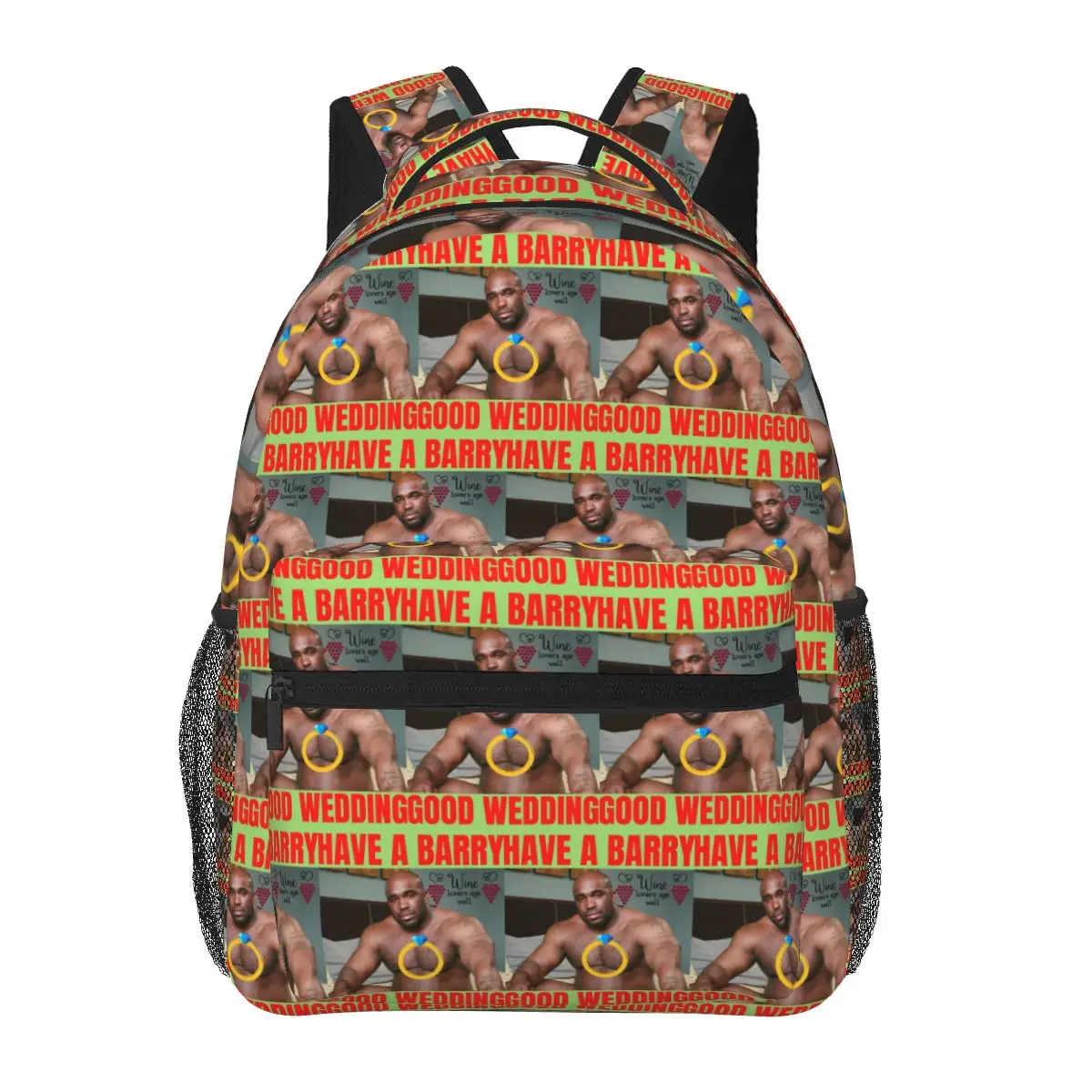 

Big Dick Black Guy Meme Barry Wood Student Backpack School Bag Hiking Travel Daypack for Men Women Fashion Bookbag Shoulder Bags