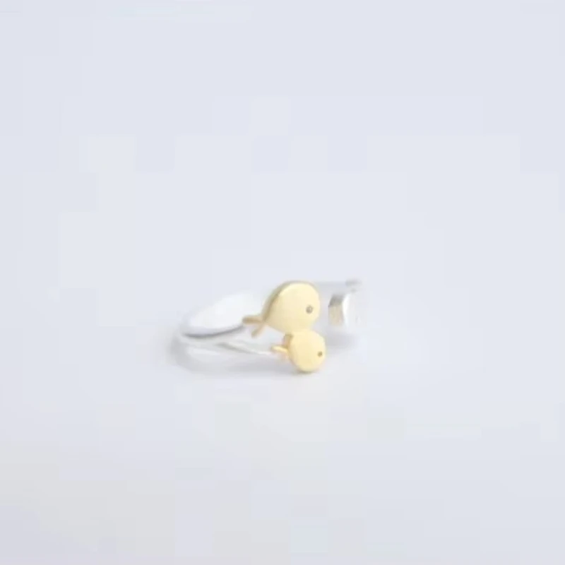 925 Sterling Silver Open Fish Rings For Women Personalized Girl Sterling-silver-jewelry