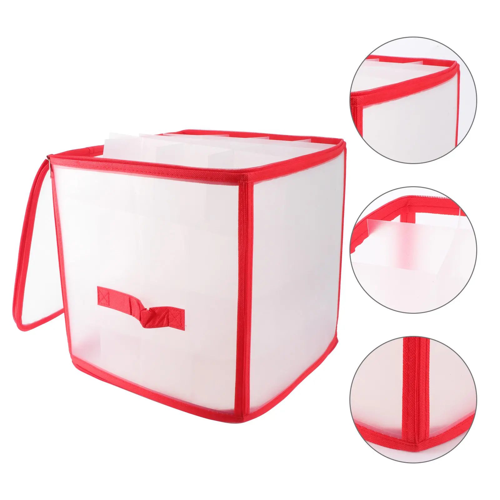 1Pcs Christmas Storage Box Holder Container Multi Layer Storage Box Christmas Decor Foldable Multi-layer Double