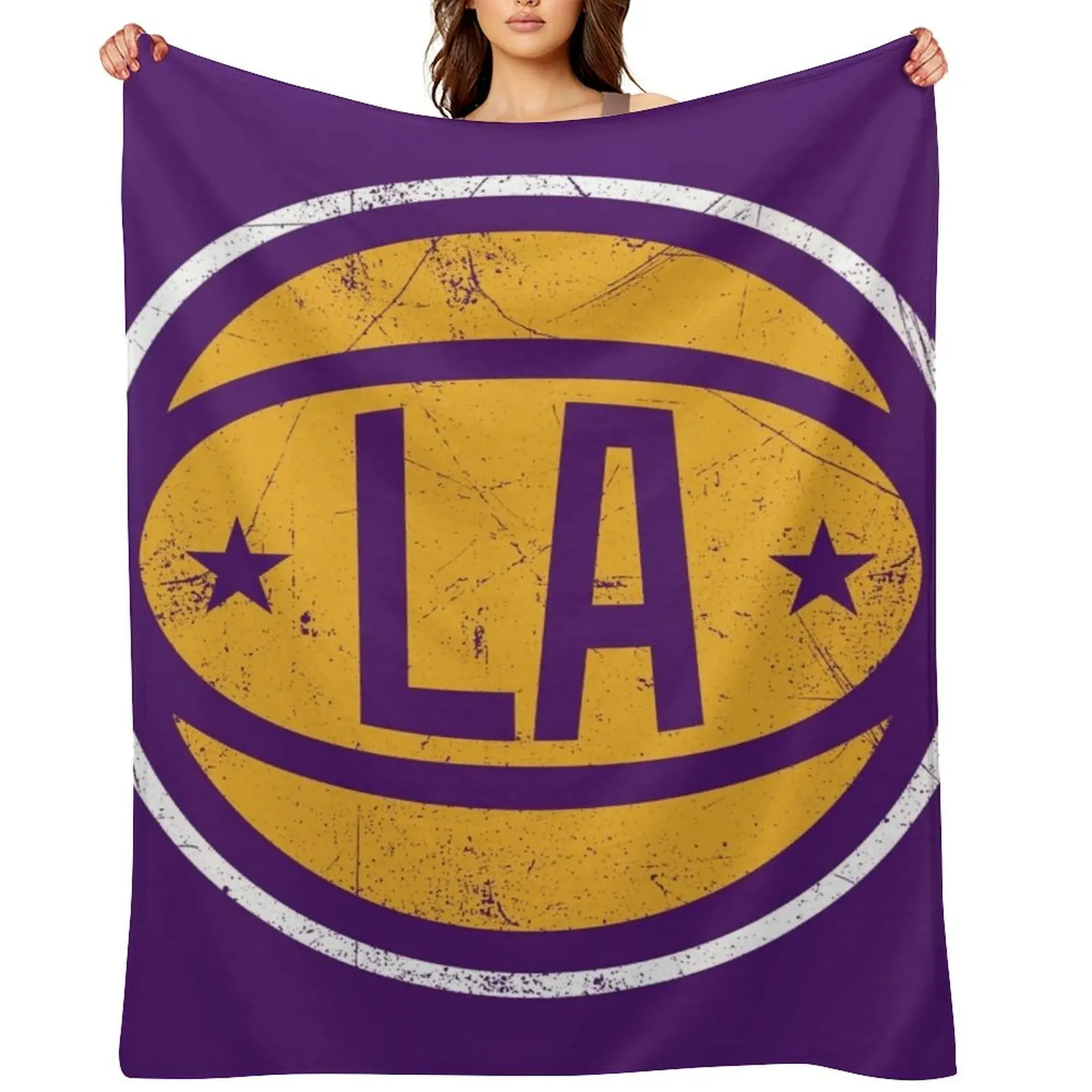 

LA retro Ball 3 Throw Blanket For Sofa Thin Beach Soft Beds halloween Blankets