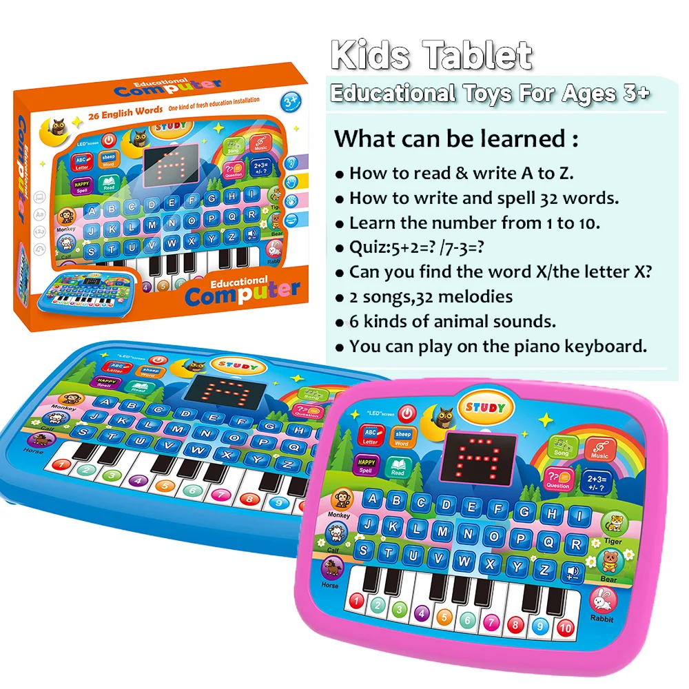 Multi functional early childhood education machine toys, letters, numbers, and music, gifts for boys and girls (no batteries)